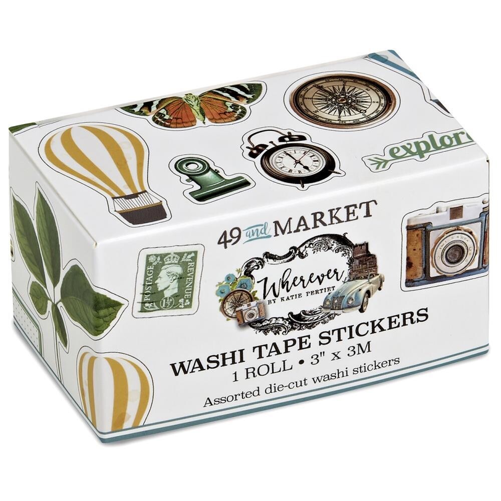 49 &amp; Market - Wherever Collection - Washi Tape - Sticker Roll - WHE26160 - 3Mtrs