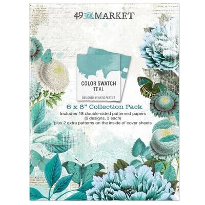 49 & Market - Colour swatch - Teal Collection - 6" x 8" - Paper Pack - TCS26221 - 18 Sheets