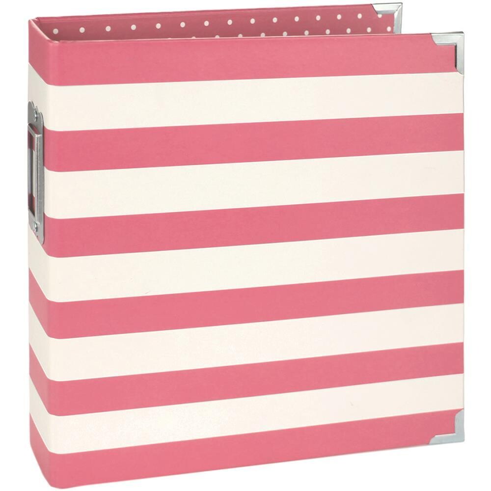 Simple Stories - Sn@p Designer Binder - Pink Stripe - SN@P3996