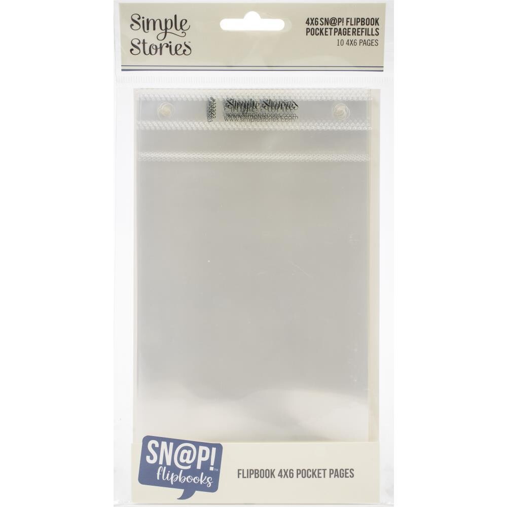 Simple Stories - Sn@p - Flipbook - Pocket Page refills - 4&quot; x 6&quot; - SS13323 - 10 pack