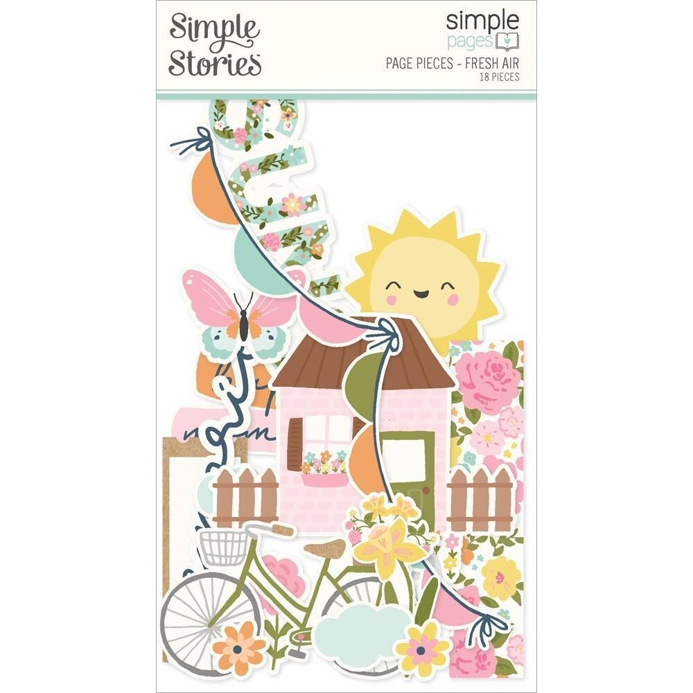 Simple Stories - Fresh Air Collection - Page Pieces - FRA21629 - 18 pcs