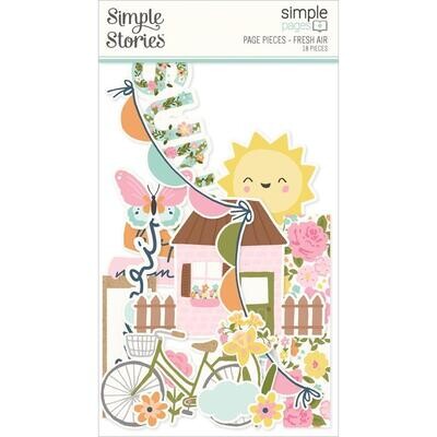 Simple Stories - Fresh Air Collection - Page Pieces - FRA21629 - 18 pcs