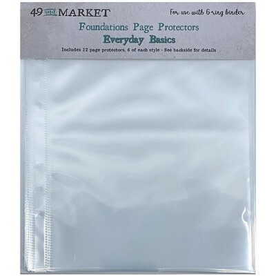 49 & Market - Foundations - Page Protectors - Mini Binder Albums -Basics - 6" x 8" - 12 pages - FA33935