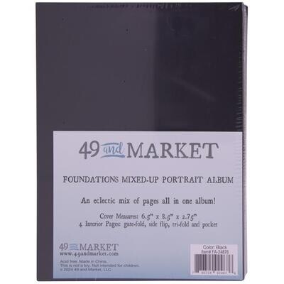 49 & Market - Foundations Album - Portrait - Black - Mixed Up - 6.5" x 8.5" x 2.75" - FA24876