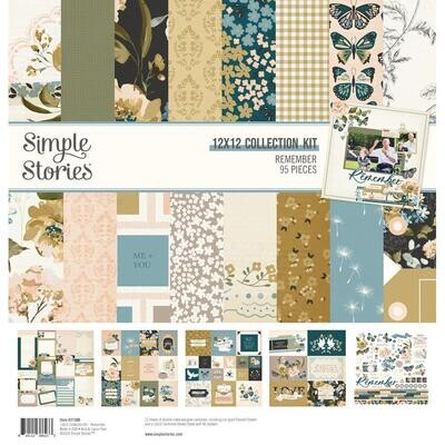 Simple Stories - Remember Collection - 12 x 12 Paper Pack - REM21500 - 12 sheets