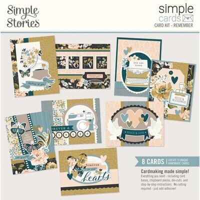 Simple Stories - Remember Collection - Card Kit - REM21532 - 8 Cards