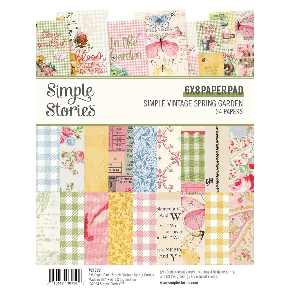 Simple Stories - Simple Vintage Spring Garden Collection - 6&quot;  x 8&quot; Paper Pack - SGD21722 - 24 sheets