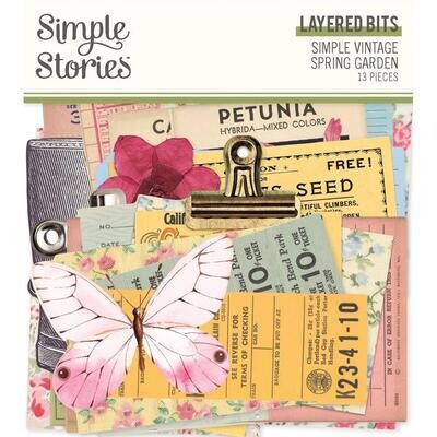 Simple Stories - Simple Vintage Spring Garden Collection - Layered Die Cuts - SGD21726 - 13 pcs