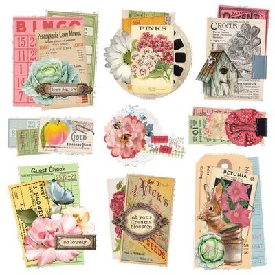 Simple Stories - Simple Vintage Spring Garden Collection - Chipboard Clusters - SGD21730 - 9pcs