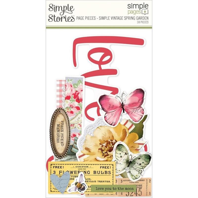 Simple Stories - Simple Vintage Spring Garden Collection - pager Pieces - SGD21738 - 18pcs