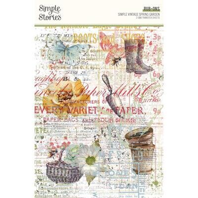 Simple Stories - Simple Vintage Spring Garden Collection - Rub On Transfers - SGD21733 - 2sheets