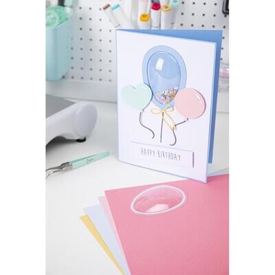 Sizzix -  Shaker Domes - Balloon / Egg  - 2" x 3" - 664336 - 6pack