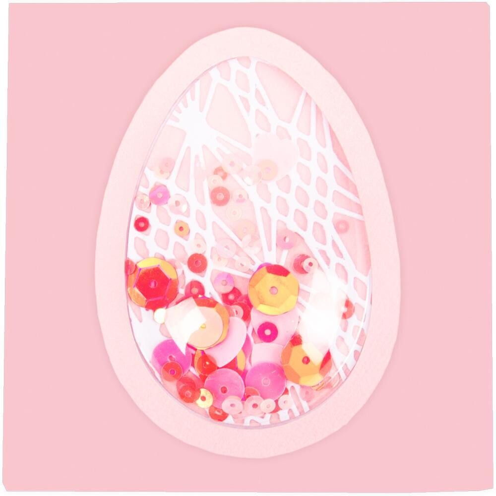 Sizzix -  Shaker Domes - Balloon / Egg  - 2&quot; x 3&quot; - 664336 - 6pack