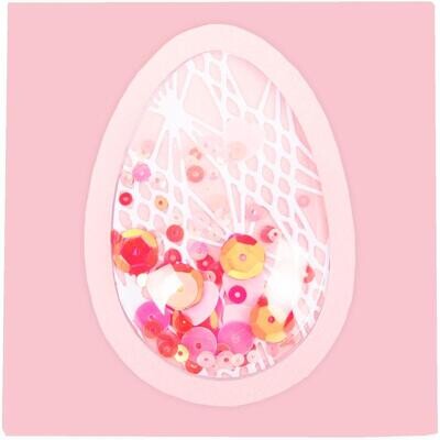 Sizzix -  Shaker Domes - Balloon / Egg  - 2&quot; x 3&quot; - 664336 - 6pack