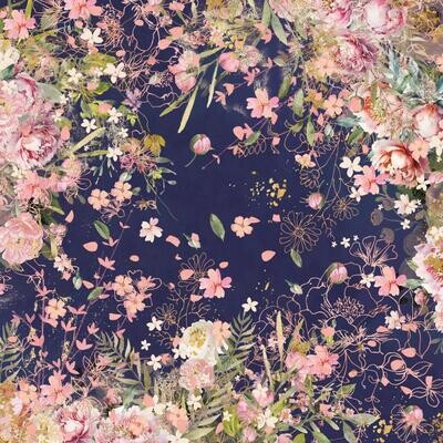 Crafters Companion - Nature's Garden Collection -  Floral Elegance - 8 x 8 Vellum Pad - Signature Collection By Sara Davies - EFOILTR8