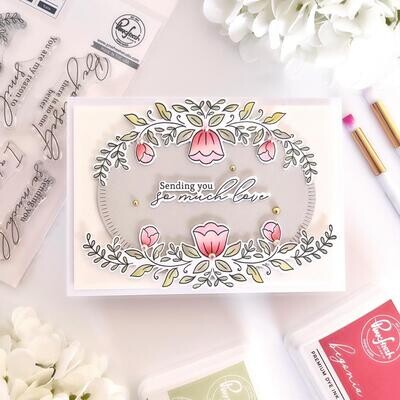 PinkFresh Studio - Sending Love - Layered Stencil - 226424 - 5 pcs