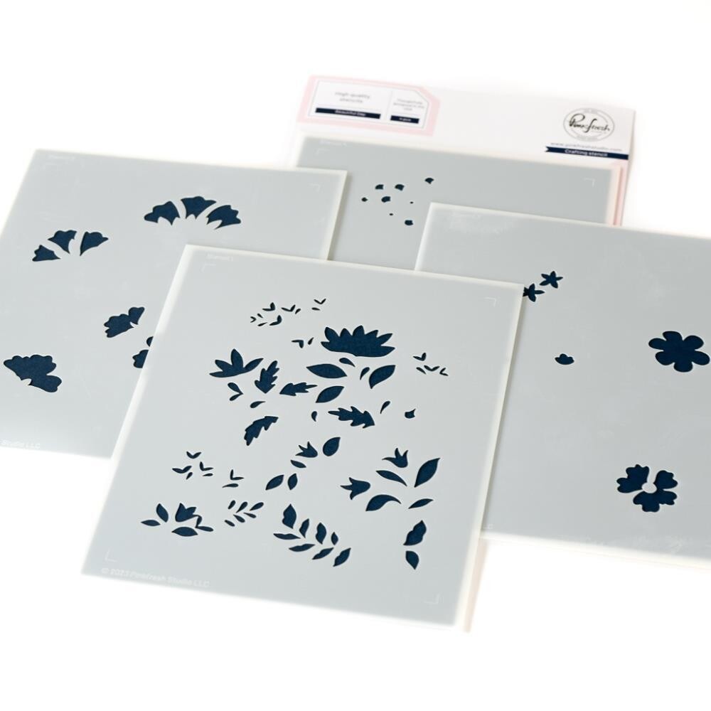 PinkFresh Studio -  Beautiful Day - Layered Stencil - 226824 - 4pcs