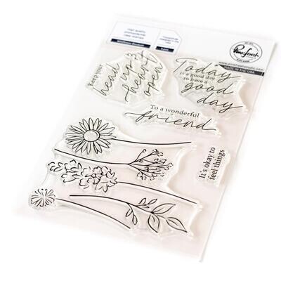 PinkFresh Studio - Wildflower Bouquet - Clear Polymer Stamp - 4&quot; x 6&quot; - 227324