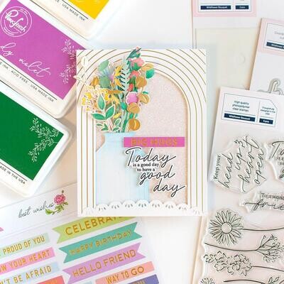 PinkFresh Studio - Wildflower Bouquet - Clear Polymer Stamp - 4" x 6" - 227324