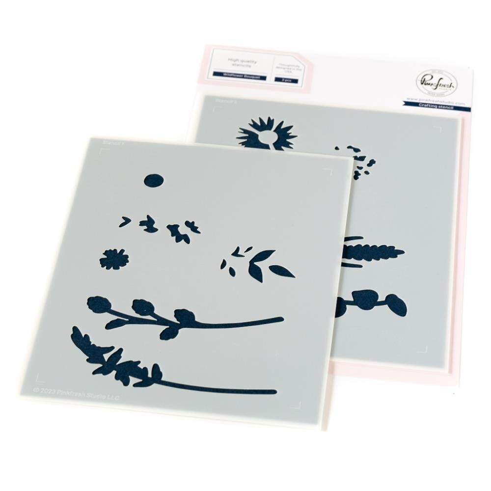 PinkFresh Studio - Wildflower Bouquet - Layered Stencil - 227524 - 5pcs