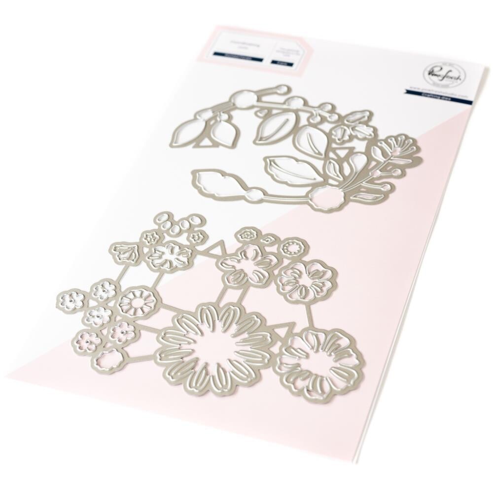 PinkFresh Studio - Stylized Florals - Die Set - 228124 - 2 pcs