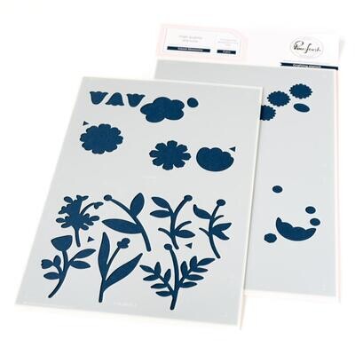 PinkFresh Studio - Sweet Blossom - Layered Stencil -  228024 - 2 pcs