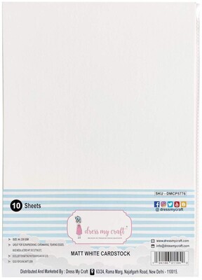 Dress My Craft - 8.5&quot; x 11&quot; - Ivory Cardstock - 280GSM- Extra Smooth - 10 pack - DMCP2223