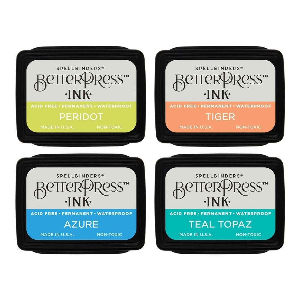 Spellbinders Paper Arts - Betterpress - Mini Ink Pad Set - Tropical - BP1-022