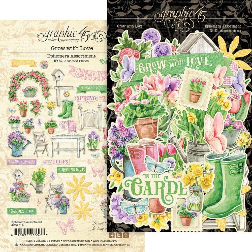 Graphic 45 - Grow with Love - Ephemera Die Cuts - G4502819