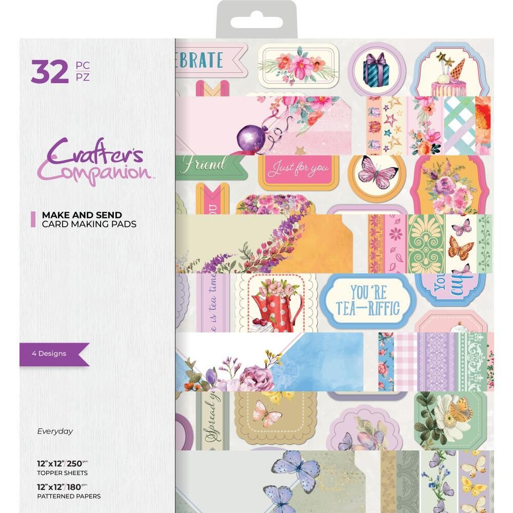 Crafters Companion - Make and Send - Everyday - 12 x 12 Paper Pad - 2MASEVDA - 32 sheets