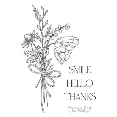 Spellbinders Paper Arts - Betterpress - Press Plate - A Friend Like you Bouquet - BP104