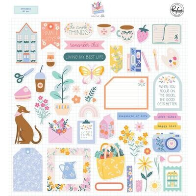 PinkFresh Studio - The Simple Things Collection - Ephemera Die Cuts - 225124 - 48pcs