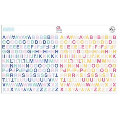 PinkFresh Studio - The Simple Things Collection - Min Alphabet Stickers - 6" x 6" - 225724 - 380pcs