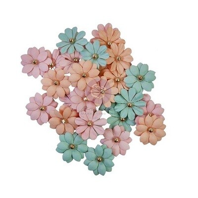 Prima Marketing - Mulberry Paper Flowers - Peach Tea Collection - Perfect Day - 658717 -36 pcs