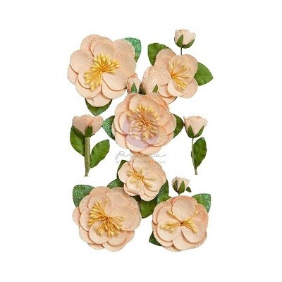 Prima Marketing - Mulberry Paper Flowers - Peach Tea Collection - Iced Tea- 658625 - 8 pcs