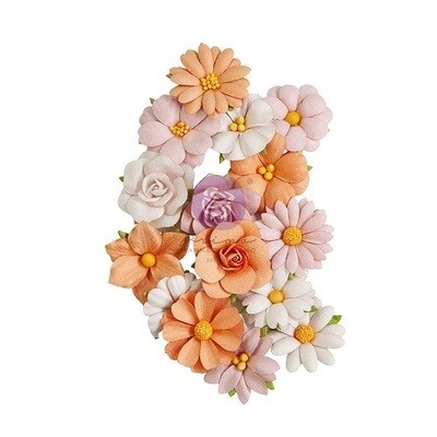 Prima Marketing - Mulberry Paper Flowers - Luna Collection - Scary But Cute - 661052 - 15 pcs