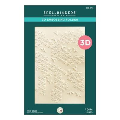Spellbinders Paper Arts - 3D Embossing - Through The  Arbor Garden Collection - Bee-Cause - E3D078