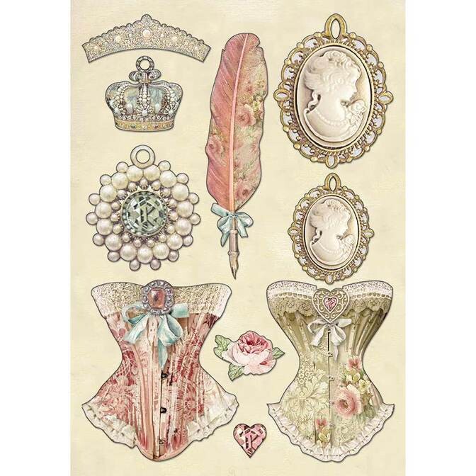 Stamperia - Wooden Shapes - Embellishments -  Jewellry - A5 (5.75&quot; x 8.25&quot;) - KLSP081