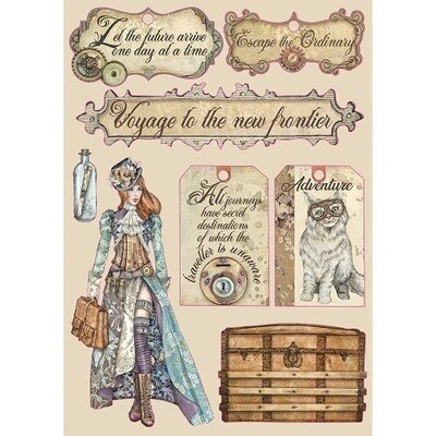 Stamperia - Wooden Shapes - Embellishments - Lady Vagabond  - A5 (5.75&quot; x 8.25&quot;) - KLSP091