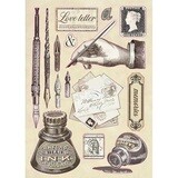 Stamperia - Wooden Shapes - Embellishments - Calligraphy 2 - A5 (5.75&quot; x 8.25&quot;) - KLSP088