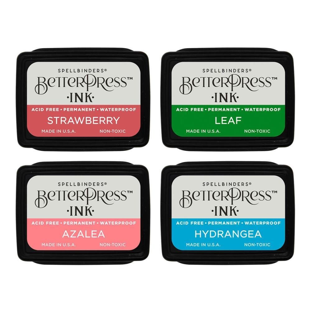 Spellbinders Paper Arts - BetterPress - Mini Ink Pad Set - Flower Garden - BPI-012
