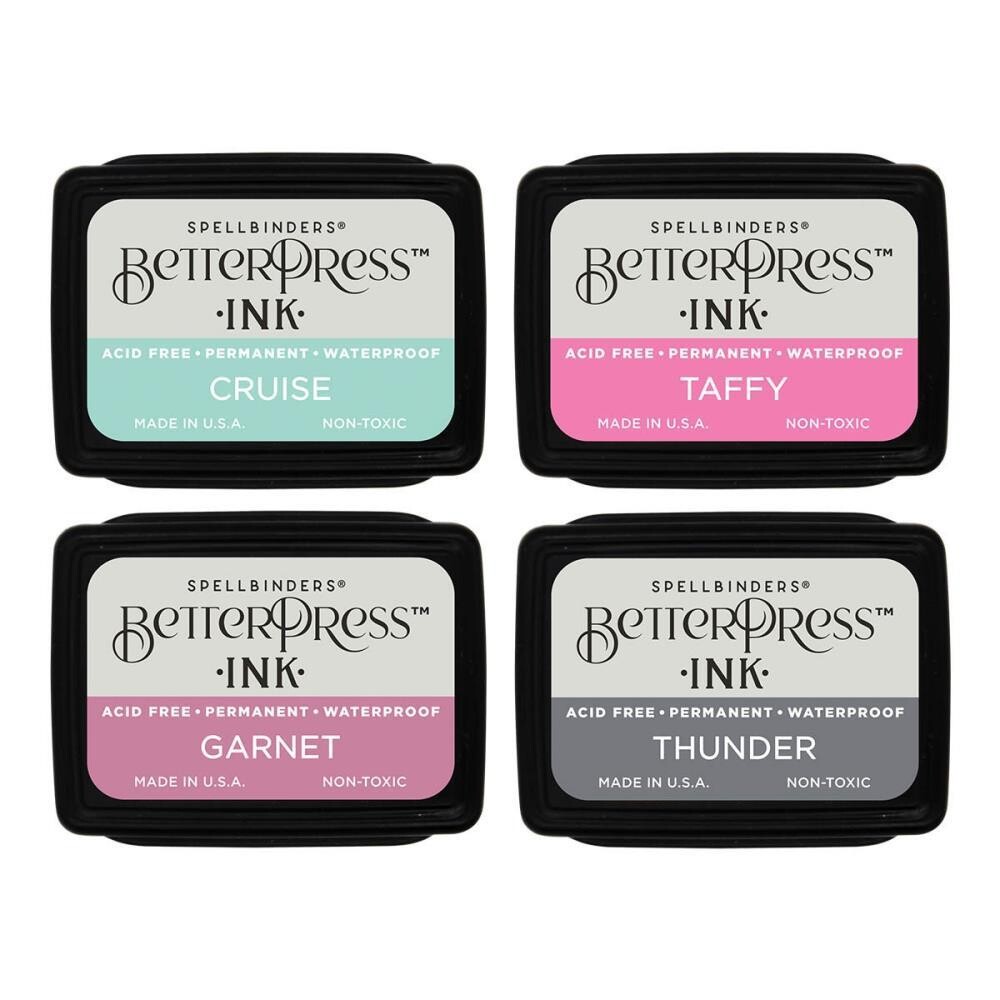 Spellbinders Paper Arts - BetterPress - Mini Ink Pad Set - Jet Set- BPI-023