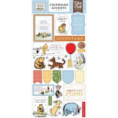 Echo Park Paper Co - 6&quot; x 12&quot; - Chipboard Accents - Winnie The Pooh - TP363021