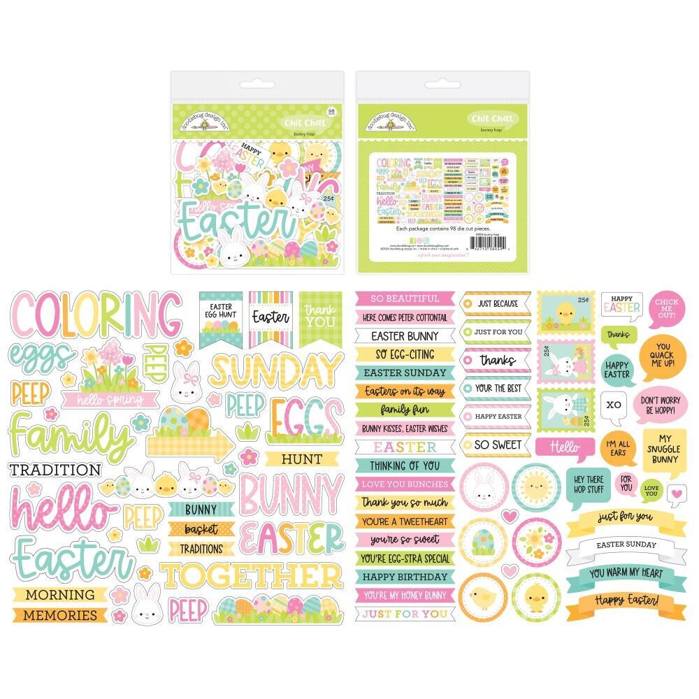 Doodlebug Designs Inc - Die Cuts - Bunny Hop - Chit Chat - DB8454