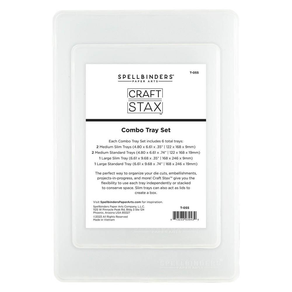 Spellbinders Paper Arts - Storage - Craft Stax Tray Set - Combo - T-055 - 3 pcs
