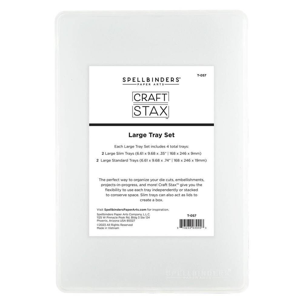Spellbinders Paper Arts - Storage - Craft Stax Tray Set - Large - T-057 - 2 pcs