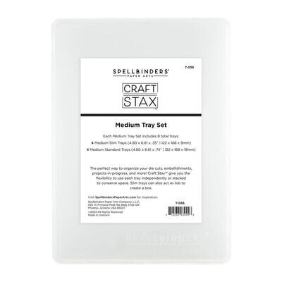Spellbinders Paper Arts - Storage - Craft Stax Tray Set - Medium - T056 - 2 pcs
