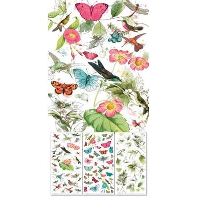 49 &amp; Market - Kaleidoscope Collection - Rub Ons - Botanical - 6" x 12" - KAL27198
