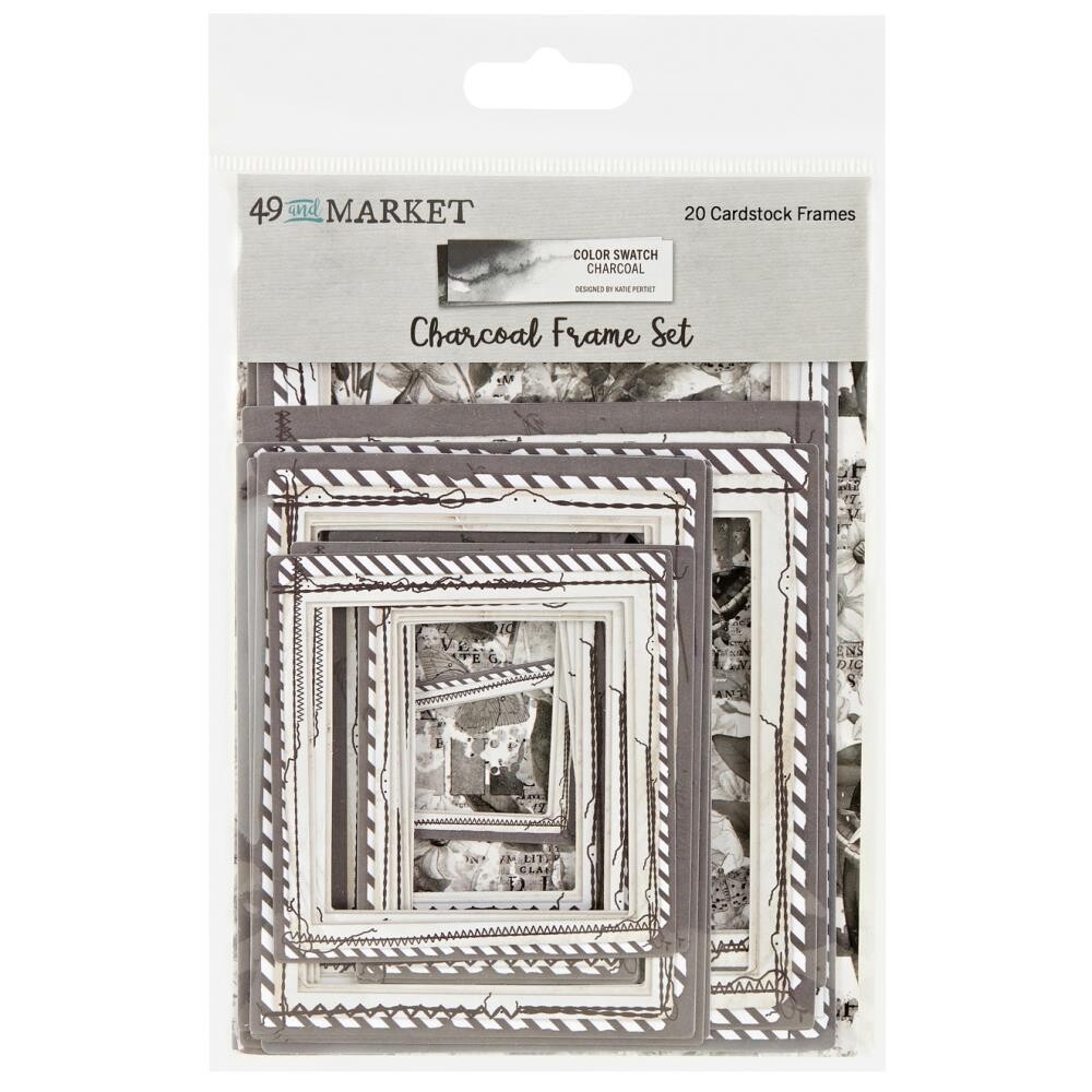 49 &amp; Market - Colour Swatch Collection - Charcoal - Frame Set - CCS27501 - 20 pcs