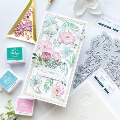 PinkFresh Studio - Pure Joy Collection - Breezy Blossom - Press Plate - 239024